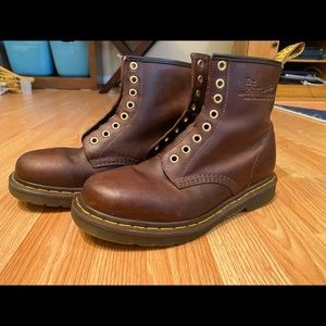 Brown Dr. Marten Lace Up Combat Boots